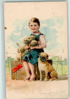 10226731 - Kind Mit Welpen Praegedruck Verlag PFB Serie 3041 AK - Chiens