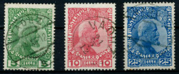 LIECHTENSTEIN 1912 Nr 1x-3x Zentrisch Gestempelt X6A8D56 - Used Stamps