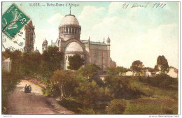ALGERIE / ALGER N°6 : Notre-Dame D'Afrique / CPA Couleurs Voyagée 1911 (carte Centenaire) Très Bon Etat +++ - Sonstige & Ohne Zuordnung