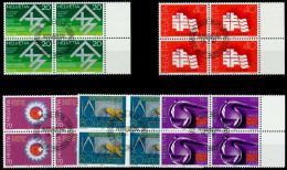 SCHWEIZ 1982 Nr 1216-1220 Zentrisch Gestempelt VIERERBLOCK X6C6DBA - Used Stamps