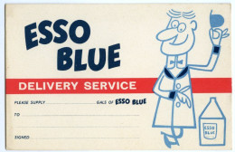 ADVERTISING : ESSO BLUE - DELIVERY SERVICE - PARAFFIN OIL - Publicidad