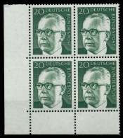 BRD DS HEINEM Nr 637 Postfrisch VIERERBLOCK ECKE-ULI X76A366 - Unused Stamps