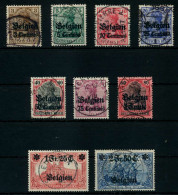 BES 1WK LP BELGIEN Nr 1-9 Gestempelt X77B032 - Besetzungen 1914-18