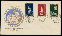 SAARLAND 1956 Nr 376-378 BRIEF FDC X78DC52 - Covers & Documents