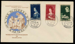 SAARLAND 1956 Nr 376-378 BRIEF FDC X78DC52 - Briefe U. Dokumente