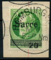 SAARGEBIET LUDWIG Nr 18 Zentrisch Gestempelt Briefstück X7B2322 - Oblitérés