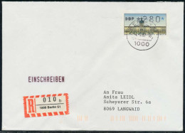 BERLIN ATM 1-280 BRIEF EINSCHREIBEN FDC X7E4672 - Cartas & Documentos