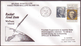 US Space Cover 1971. Solar Satellite "Explorer 44" Launch. Wallops Island - USA