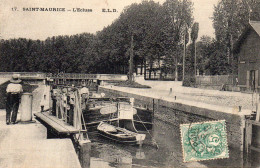 Saint-Maurice Animée Ecluse Péniche Batellerie - Saint Maurice