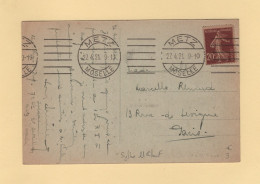 Sylbe Et Pondorf Francisée - Metz Moselle - 1921 - 6 Lignes Droites Courtes - Mechanical Postmarks (Advertisement)