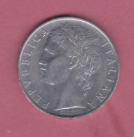 Italia, 1965- 100 Lire ( Large Type)- Acmonital- Obverse Allegory Of Italian Repubblic. Reverse Goddess Minerva-  BB, VF - 100 Liras