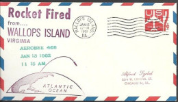 US Space Cover 1962. Rocket Aerobee 150A Launch. Wallops Island - United States