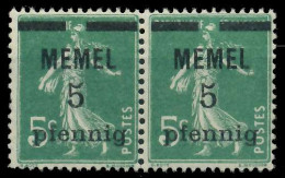 MEMEL 1920 Nr 18b Postfrisch WAAGR PAAR X887CAE - Memelland 1923