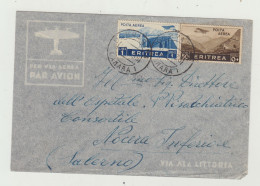 BUSTA SENZA LETTERA - VIA AEREA - ANNULLO DEBRASINA - AMARA DEL 1938 VERSO ITALIA WW2 - Poststempel (Flugzeuge)