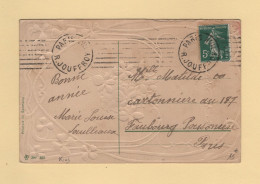 Krag - Paris XVII - R. Jouffroy - Dateurs Evides - Jour De L An - Mechanical Postmarks (Advertisement)