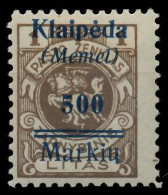 MEMEL 1923 Nr 134 Ungebraucht X416C62 - Klaipeda 1923