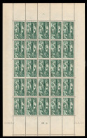 YV 582 N** MNH Luxe En Feuille Complete De 25 Timbres Avec Coin Daté Du 20.5.43 - Feuilles Complètes