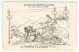 Association Des Abonnés Du Téléphone Rue Des Mathurins PARIS Le Triomphe D'Alexandre Bérard ( Télégraphe ) Illustrateur - Poste & Facteurs