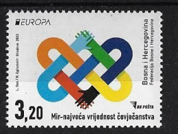 BOSNIA I HERZEGOVINA / BOSNIA SARAJEVO / BOSNIE HZGV -EUROPA 2023 -"PEACE".- SERIE De 1 V. - N - 2023