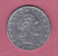 Italy, 1976-50 Lire ( Large Type)- Acmonital- Obverse Italia Turrita. Reverse Representation Of God Vulcano - 50 Lire