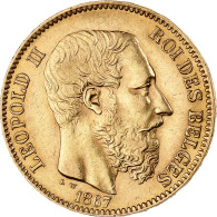 Belgique, Leopold II, 20 Francs, 20 Frank, 1867, Or, TTB+, KM:32 - 20 Francs (oro)