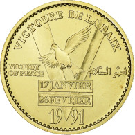 France, Médaille, Libération Du Koweit, Victoire De La Paix, 1991, MDP, Or - Autres & Non Classés