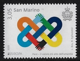 SAN MARINO /SAINT-MARIN  - EUROPA-CEPT 2023 -"PEACE – The Highest Value Of Humanity"-  SERIE De 1 V. - N - 2023