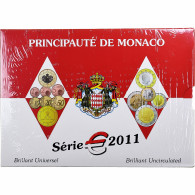 Monaco, Coffret 1c. à 2€, Mariage Princier, BU, 2011, MDP, FDC - Monaco