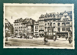 971 GERMANY ALEMANIA MAINZ MARKTPLATZ UND MARKTBRUNNEN REAL PHOTO POSTCARD RARE POSTCARD - Mainz