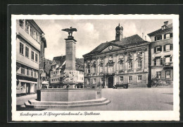 AK Esslingen A. N., Kriegerdenkmal Mit Rathaus  - Esslingen