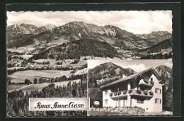 AK Unterjoch / Hochallgäu, Pension Haus Anneliese, Gesamtansicht Mit Berge  - Sonstige & Ohne Zuordnung