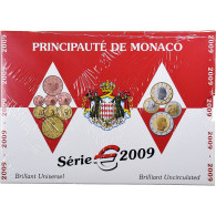 Monaco, Coffret 1c. à 2€, BU, 2009, MDP, FDC - Mónaco