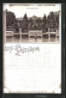 Lithographie Potsdam, Schloss Sanssouci  - Potsdam