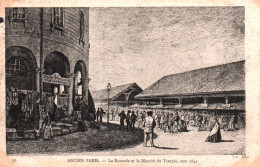 Paris (vers 1845) - La Rotonde Et Le Marché Du Temple - Markten, Pleinen