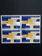 LIECHTENSTEIN MI-NR. 431 GESTEMPELT(USED) 4er BLOCK EUROPA 1963 - 1963