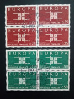 FRANKREICH MI-NR. 1450-1451 GESTEMPELT(USED) 4er BLOCK EUROPA 1963 - 1963