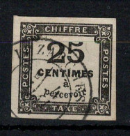 Taxe YV 5 Oblitere , 4 Grandes Marges , Pas Aminci , Cote 65+ Euros - 1859-1959 Oblitérés