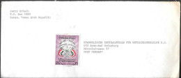 Yemen Cover To Germany 1970s. 21B Rate 10th Anniv Of Revolution Stamp - Yémen