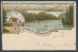 Lithographie Ebnisee, Hotel, Blick Auf Die Alb, Teilansicht  - Other & Unclassified
