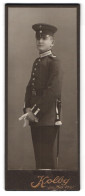 Fotografie Kolby, Ort Unbekannt, Portrait Junger Soldat In Garde Uniform Mit Bajonett Und Portepee  - Anonymous Persons