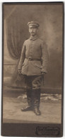 Fotografie Carl Eigenbrod, Homberg, Portrait Soldat In Feldgrau Uniform Art. Rgt. 237 Mit Bajonett  - Personnes Anonymes