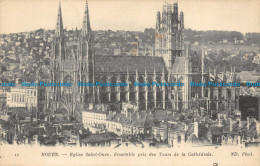 R151228 Rouen. Eglise Saint Ouen. Ensemble Pris Des Tours De La Cathedrale. ND. - World