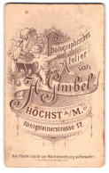 Fotografie H. Gimbel, Höchst A. M., Königsteinerstr. 17, Putten An Einer Plattenkamera  - Autres & Non Classés