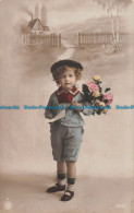 R152536 Old Postcard. Little Boy With Flowers. E. J. Hey. 1912 - World
