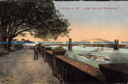 R151889 Bonn A. Rg. Alter Zoll Mit Rheinbrucke. N. Dienst - World