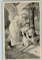 13016431 - Schutzengel Kinder Spielen Auf Einem Steg - Engel