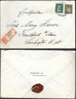 Germany Frankfurt Registered Cover Mailed 1928. 38Pf Rate Alteste Deutsche Messe Postmark - Covers & Documents