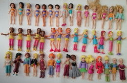 Lote De 49 Mini Bonecas Polly Pocket E 9 Vestidos De Borracha - Dolls