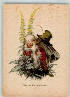 39781231 - Blume Ueber Den Kopf Gewachsen Sign. RB - Fairy Tales, Popular Stories & Legends