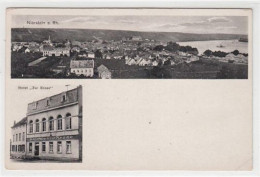 39098131 - Nierstein Am Rhein Mit Hotel Zur Krone Ungelaufen  Kleiner Knick Unten Rechts, Leichte Abschuerfungen, Sonst - Mainz